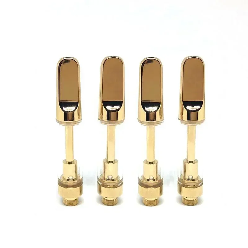 50pcs CC-ell Ceramic Cartridges 510 Thread  Vape Atomizers 0.5ml 1.0ml White Black Gold Silver Wood Drip Tip No Leak Cartridges