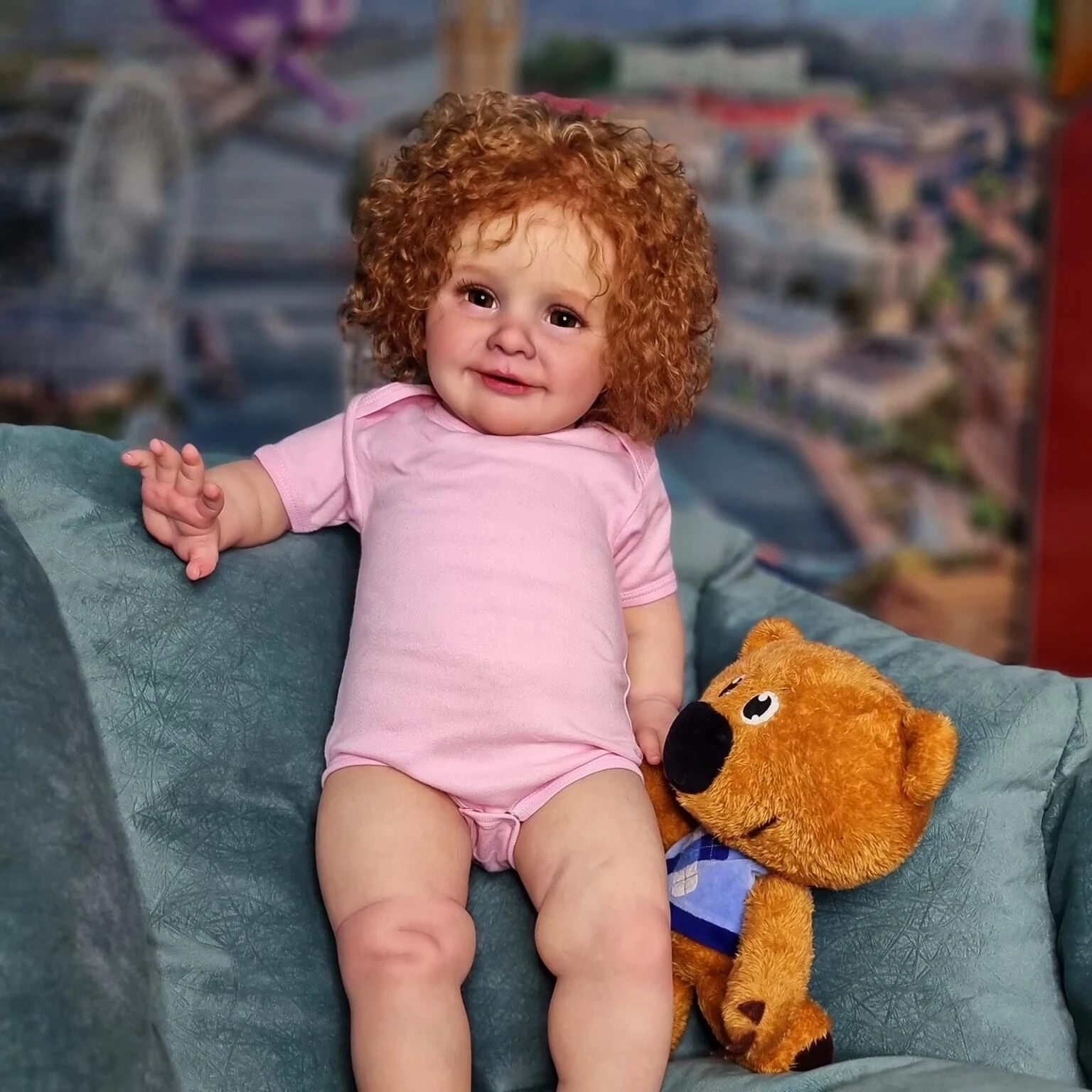 NPK-Muñeca bebé Reborn de 66CM, gran niña, hecha a mano, Popular Zoe, nuestra muñeca feliz para niña, muñeca artística coleccionable