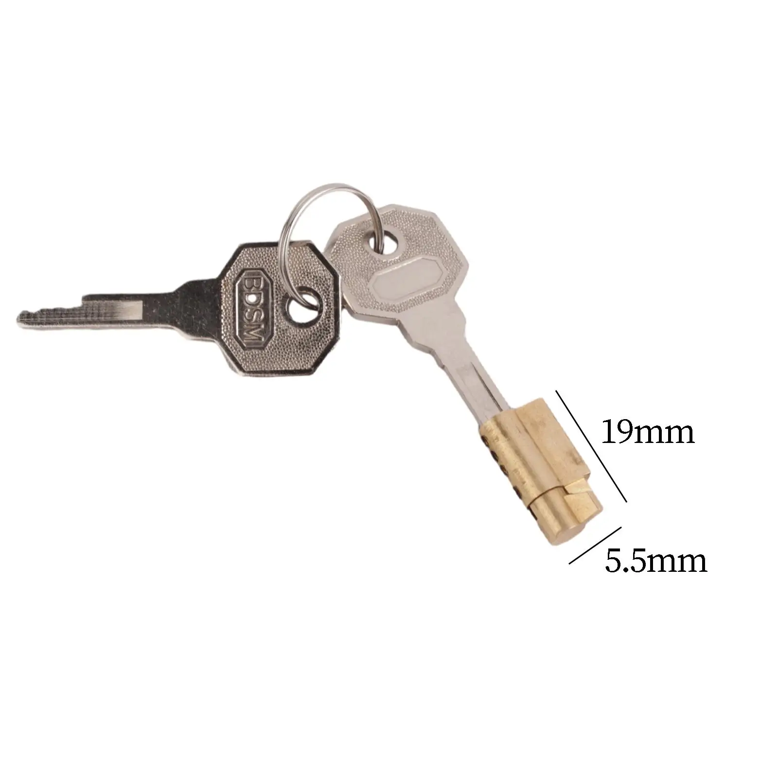 Cylinder Lockwith 2Pcs Keys Easy to Install Hardware Multifunction Strong