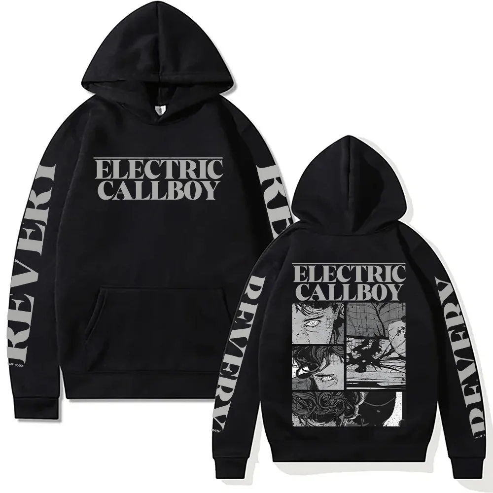 Electric Callboy Revery Paint Hoodie Men's Women's Long Sleeve with Hooded Sweatshirt Vintage Pattern Aesthetic Clothes Pullover