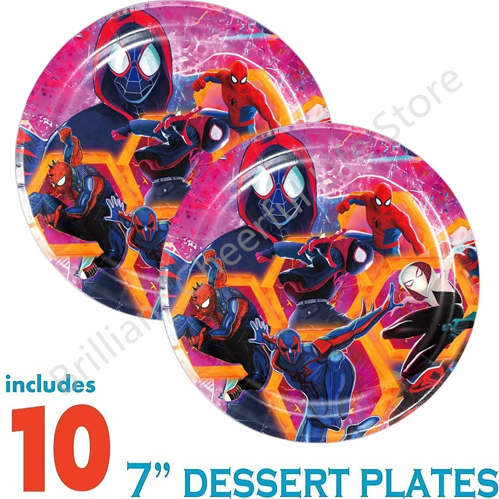 50Pcs Superhero Spiderman Disposable Tableware Set Paper Plate Napkin Cup For Kids Boys Baby Shower Birthday Party Decorations