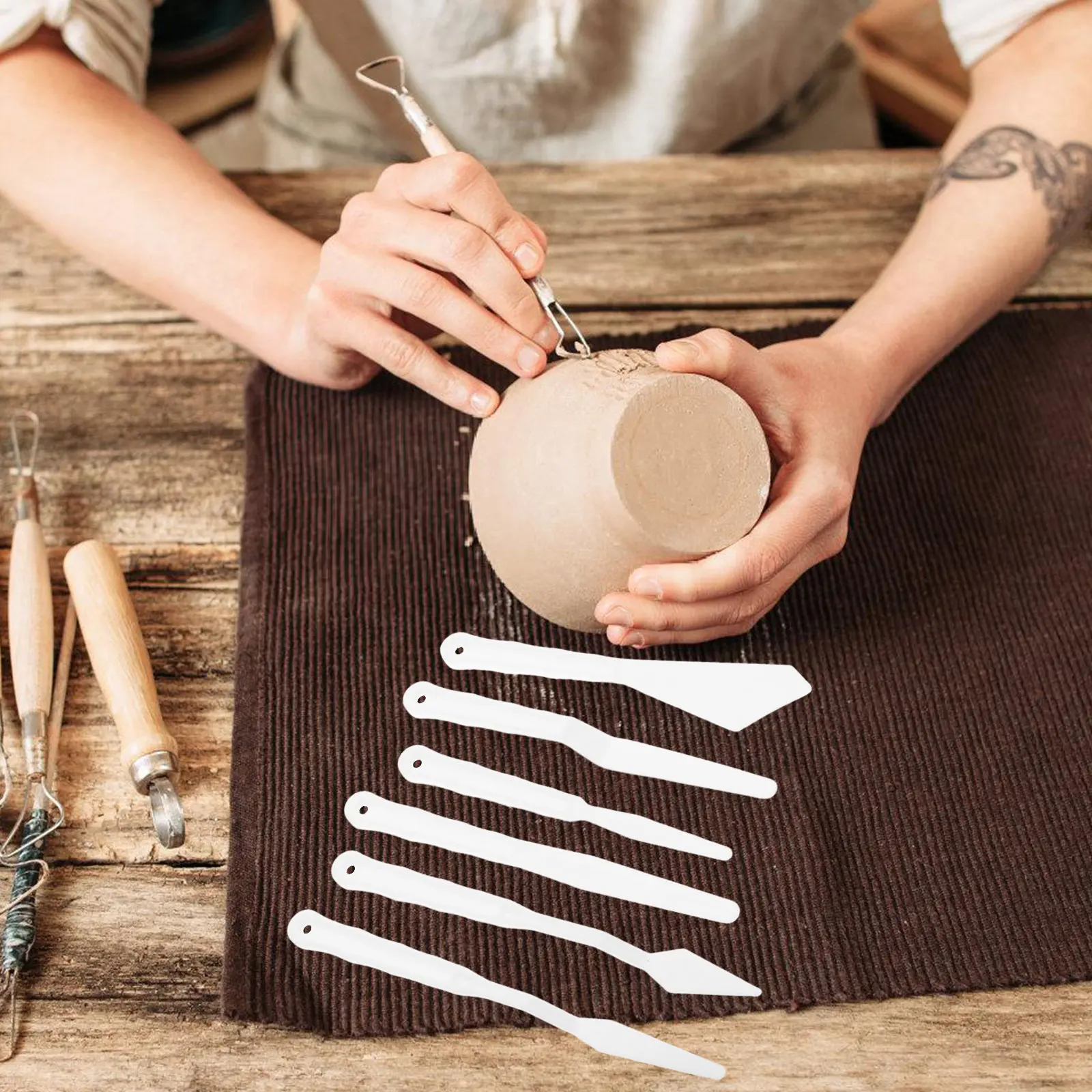 1Set Plastic Palette Knife Set Versatile Painting Mixing Spatula for Acrylic Oil Gouache Art Color Mixing Texture Creation Craft