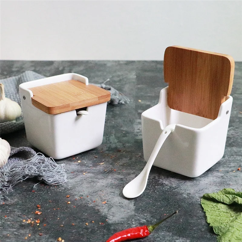 

ABKY-квадратная бутылка для специй с откидной крышкой и подносом для домашней кухни, набор банок для специй