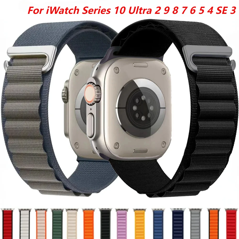 

Alpine Loop Band for Apple Watch 45mm 41mm 49mm 44mm 40mm 46mm 42 38mm Sport Watchband iWatch Series Ultra 10 9 8 7 6 SE 5 Strap