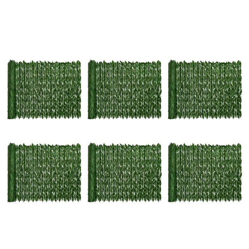 

【HOT】6X Artificial Ivy Privacy Fence Screen 0.5X3 Meter Artificial Hedges Fence And Faux Ivy Vine Leaf Decoration