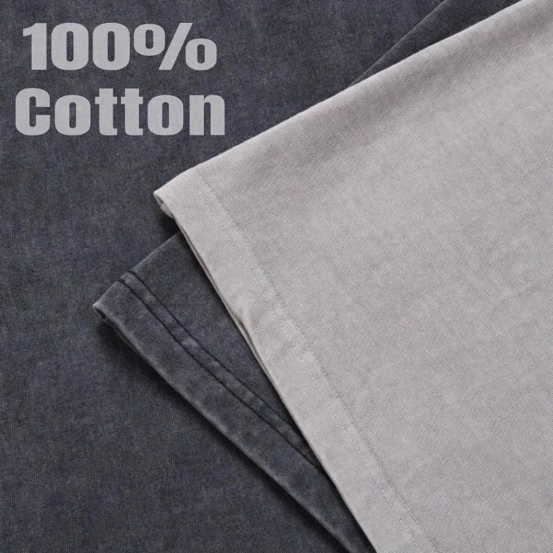 

230g Washed Vintage Distressed TShirt Factory Direct Sales Oversized American Fit Short Sleeve TShirt 100 Cotton Drop Shoulde