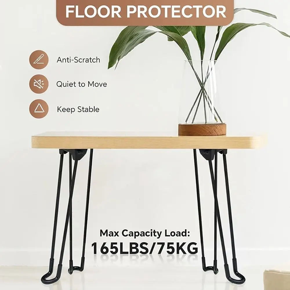Stainless Steel Foldable Table Legs Load Bearing Anti-slip Folding Table Legs Enhance Stability Scratch-proof