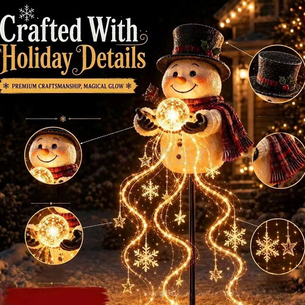 Lighted Christmas Snowman Decoration Outdoor Yard Garden Decor Holiday LED Ornament for Home Party view 2