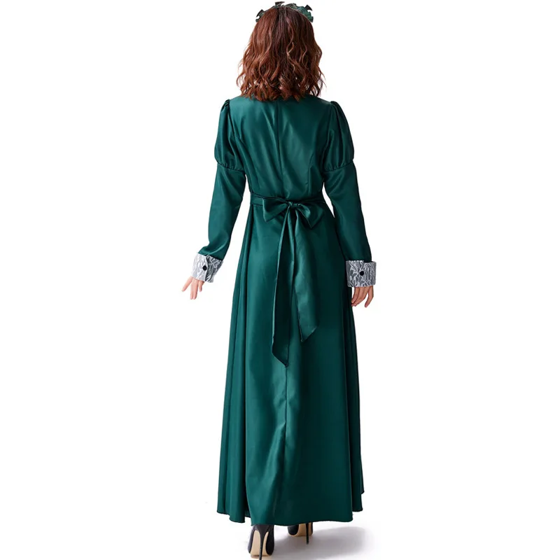 Ele lange rok meid kostuum Europese dame Halloween cosplay outfit Vintage dienaar orm dameskleding huishoudster Dr