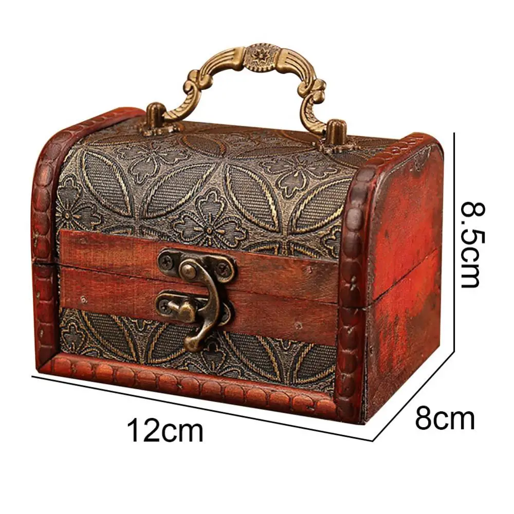 Antique Wooden Sakura Narcissus Jewelry Holder Organizer Mini Wood Treasure Chest Storage Box Jewelry Organizer Box Gift Box