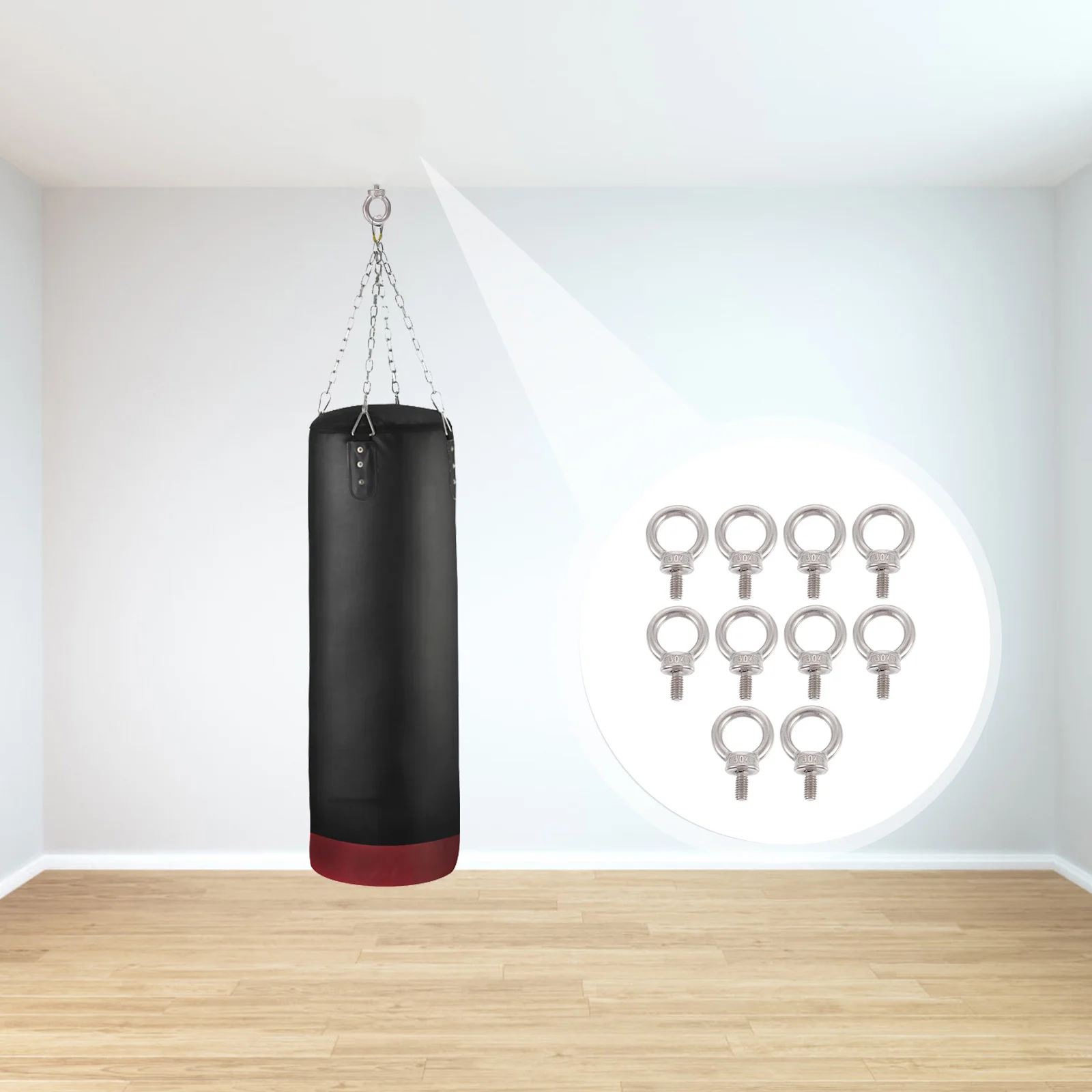 

10Pcs Stainless Steel Lifting Eye Nuts Durable Antirust Ideal Hanging Decorations Plants Canopies Ring Nut Stainless Steel Nut