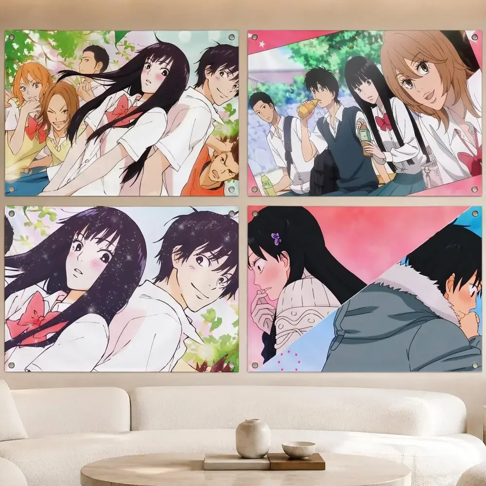 Romance Anime K-Kimi Ni Todoke Flags Fan Banner Tapestry Wall Hanging Garage BarDorm Camp Party Outdoor Home Decor Gift