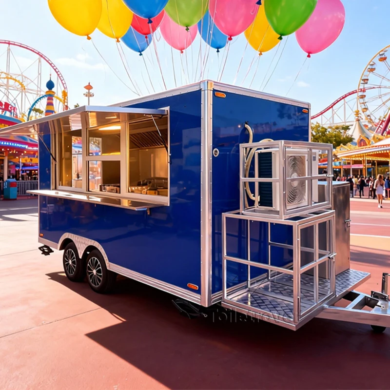 

Commercial Outdoor Mobile Food Truck Hot Dog Burger Doner Kebab Fried Chicken Modular Food Trailer with Full Kitchen