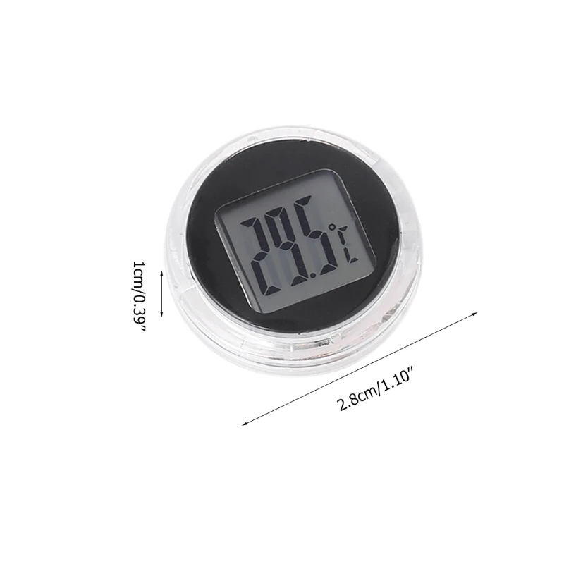 Mini Waterproof Motorcycle Bike Sticky Digital Display Thermometer Clock Motorcycle Decoration Auto Car Interior Accessories