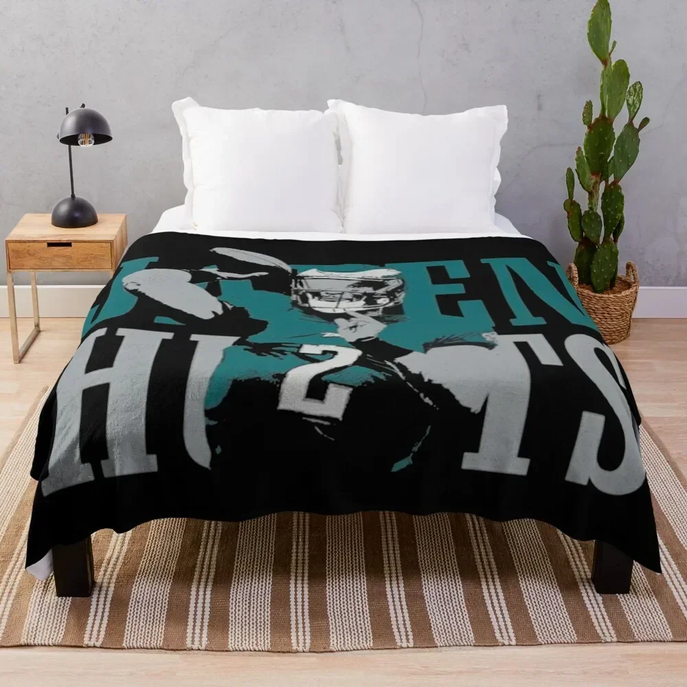 

Jalen Hurts Throw Blanket Tourist for winter Vintage Blankets