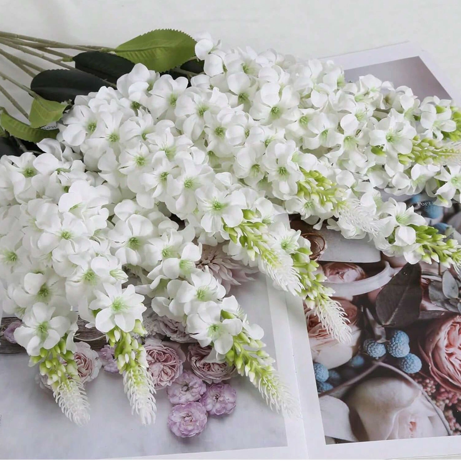 Künstliche Blumen Shyacinth Rattan Home Wohnzimmer Hochzeitsfeier Outdoor Garten Wand Geburtstag Geschenkbox Dekor Zubehör – Detail 1
