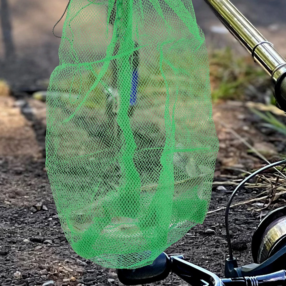 

2PCS Folding Fishing Bag Thickened Nylon Storage Net Portable Netting for Live Fish Outdoor Angling Foldable Lightweight