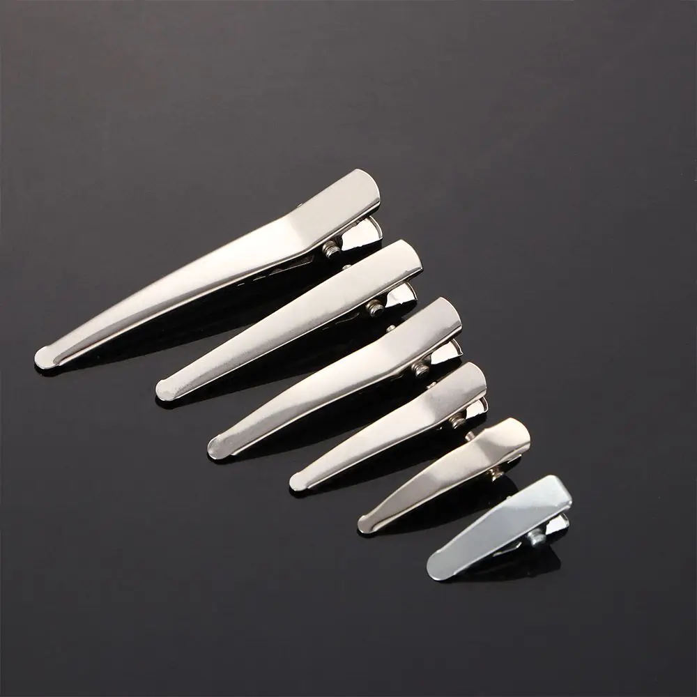 

Professional Women Single Prong Silver Fashion Hairdressing Alligator Hairpin Hair Clips Styling Tools