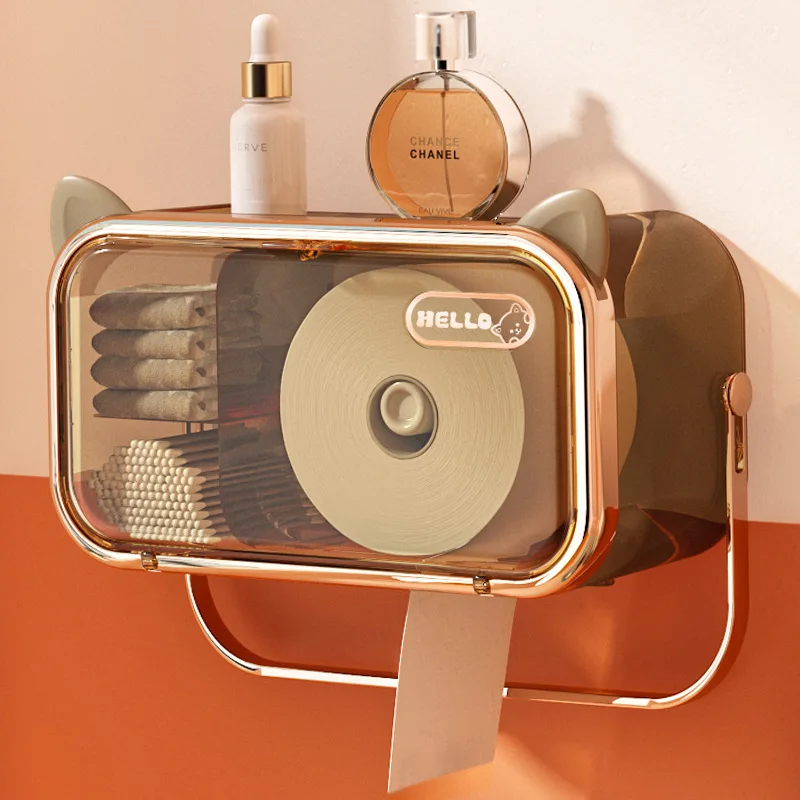 

Настенный ящик для хранения полотенец для лица, коробка для салфеток, стойка для хранения полотенец для уборки, большой туалетный стеллаж, простой и милый