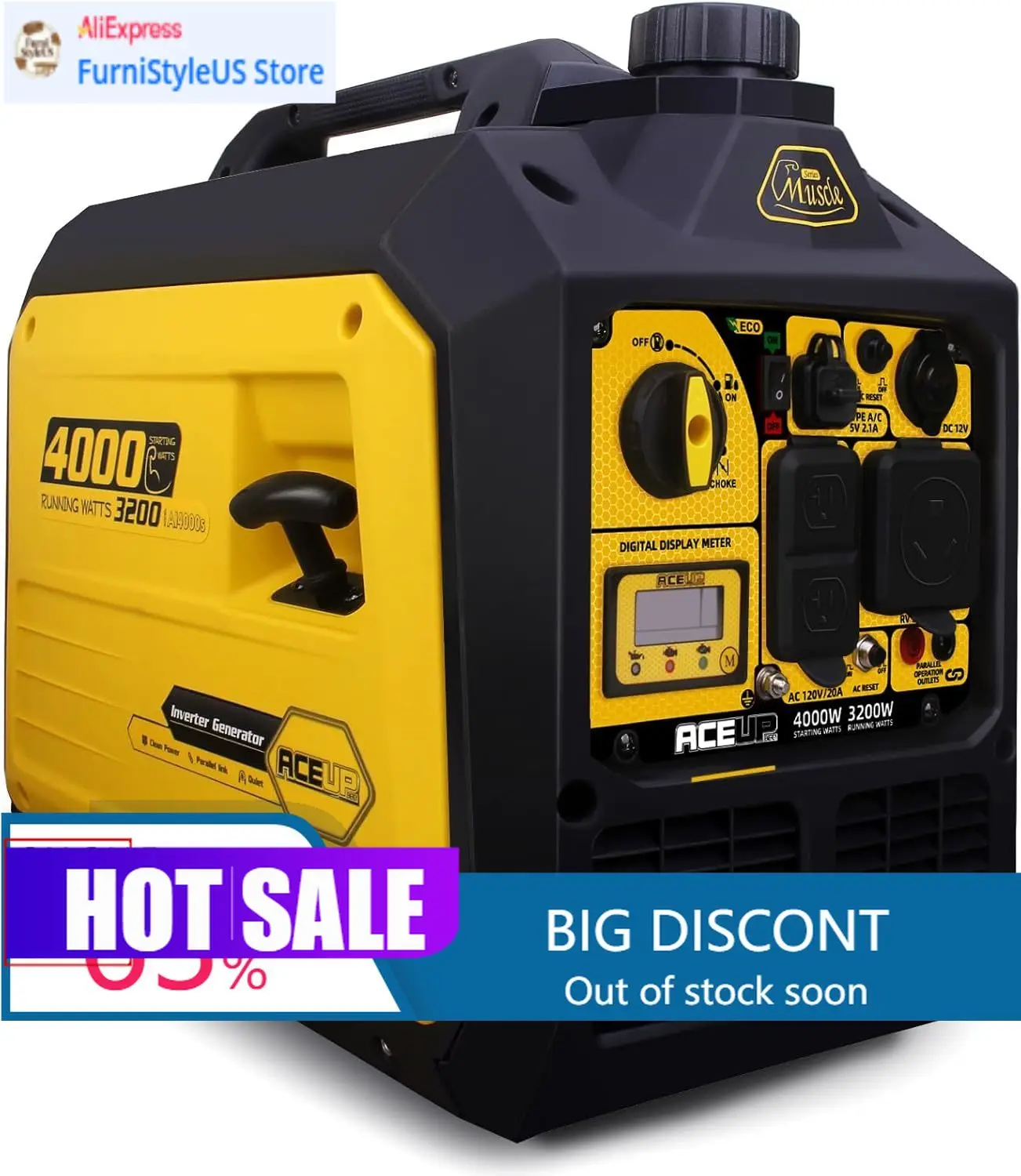 

Домашний аварийный газовый генератор, бесшумный, 4000 Вт, портативный инверторный генератор, готов к использованию в автодомах, соответствует стандартам EPA.