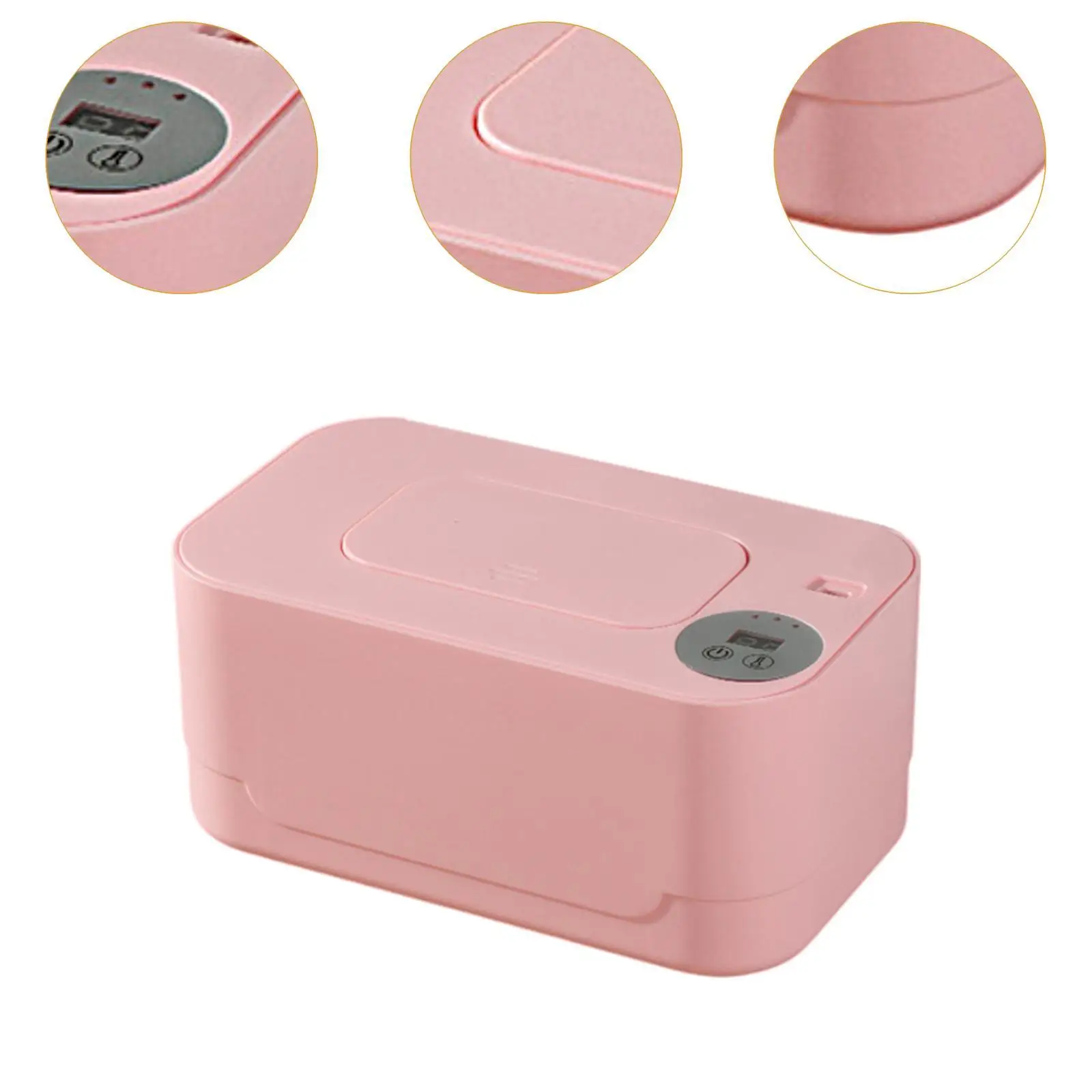 Caja dispensadora de toallitas, pantalla LED, calentador de pañuelos de viaje para el hogar, tejido húmedo para coche