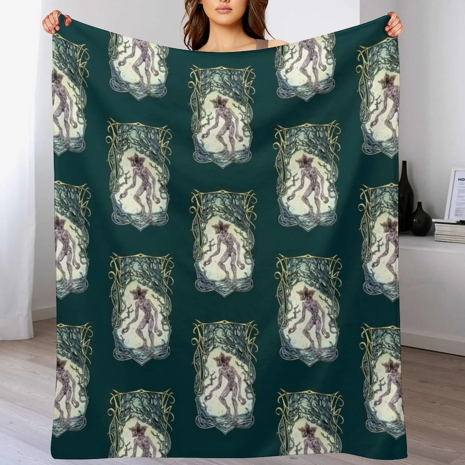 

Demogorgon Throw Blanket Easy Care Comfortable Blanket for Couch