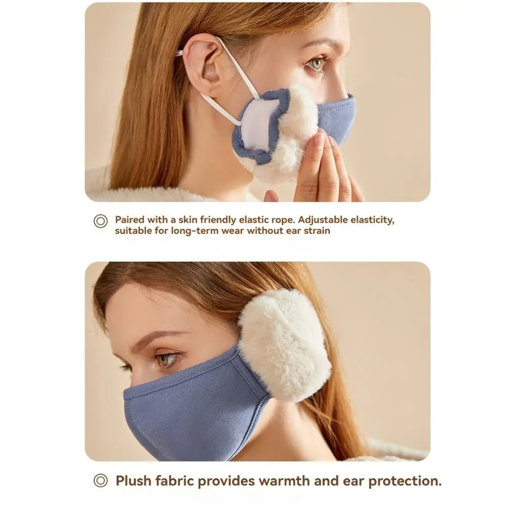 New Winter Warm Cold-proof Earmuffs Plush Fashion Cloud Warm Mask Female Mask Windproof Cycling Ear Warmer