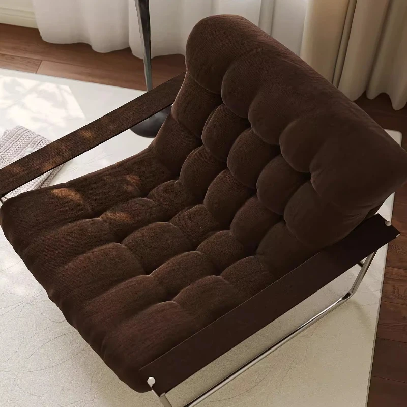 

Nordic retro single sofa chair simple small apartment family living room lazy chair recliner Internet celebrity balcony leisure