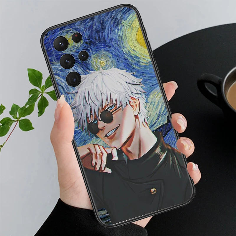Satoru Gojo Jujutsu Kaisen Phone Case For Samsung S25 S24 S23 S22 S21 S20 Ultra S20 S22 S21 S20 FE S24 Plus