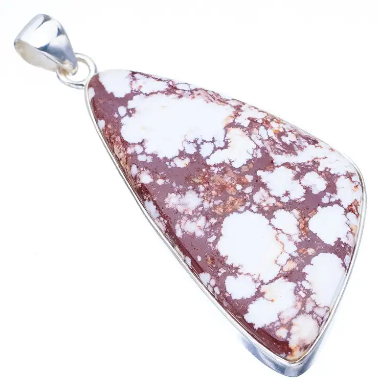 StarGems Peanut Wood Jasper Handmade 925 Sterling Silver Pendant 2.25