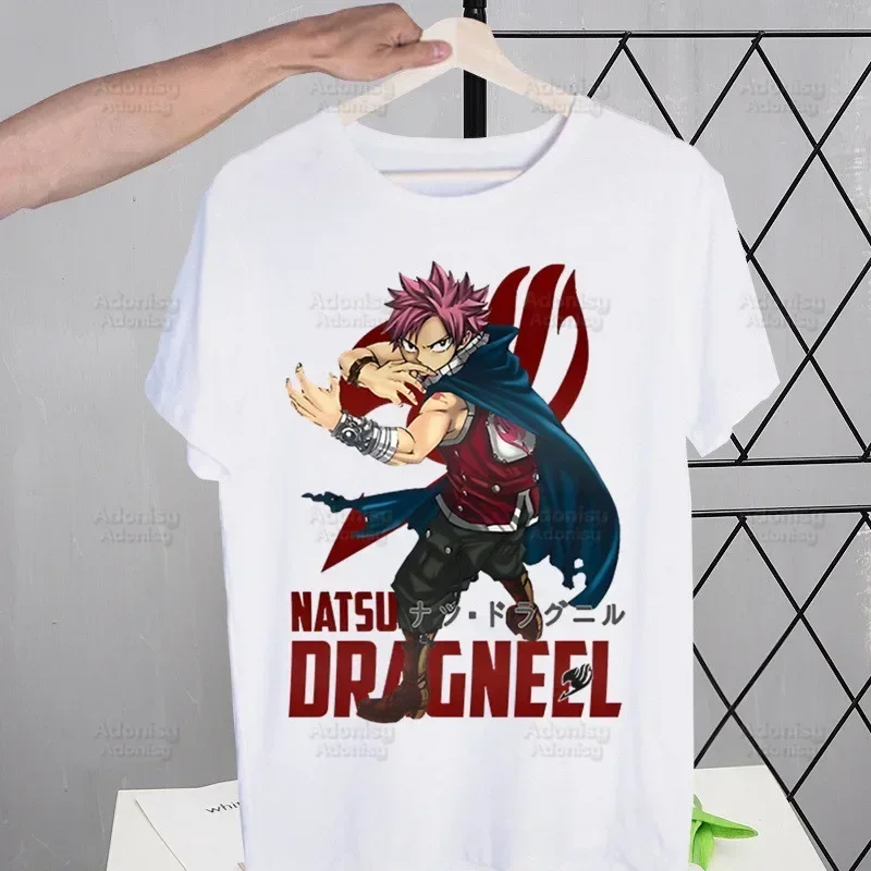 Anime Fairy Tail Cartoon Natsu Erza Gray Lucy T-shirts Summer Men/Women Hip Hop Tshirt Streetwear t shirts Short Sleeve Tops