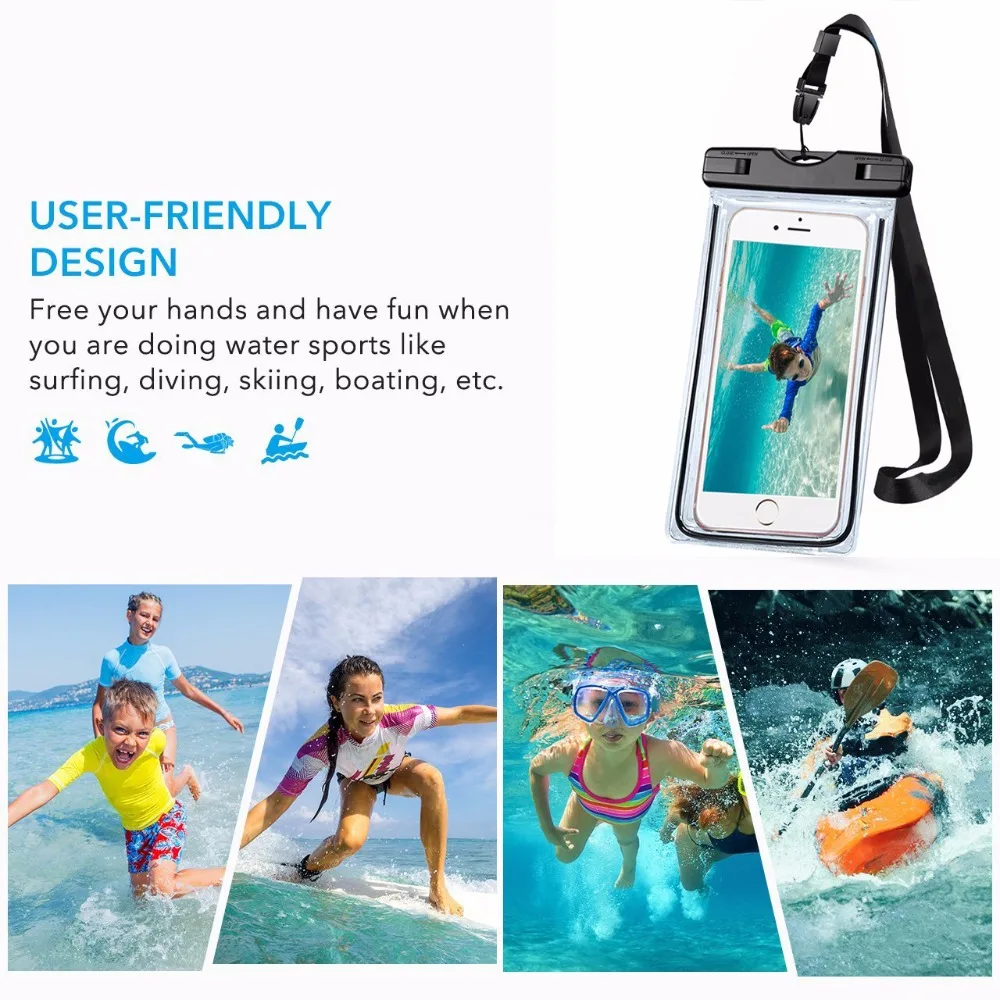 1pcs Universal Waterproof Phone Pouch Cellphone Dry Bag Case Underwater  Phone Protector PV Cover for Kayaking, Beach, fishing - AliExpress 202192403