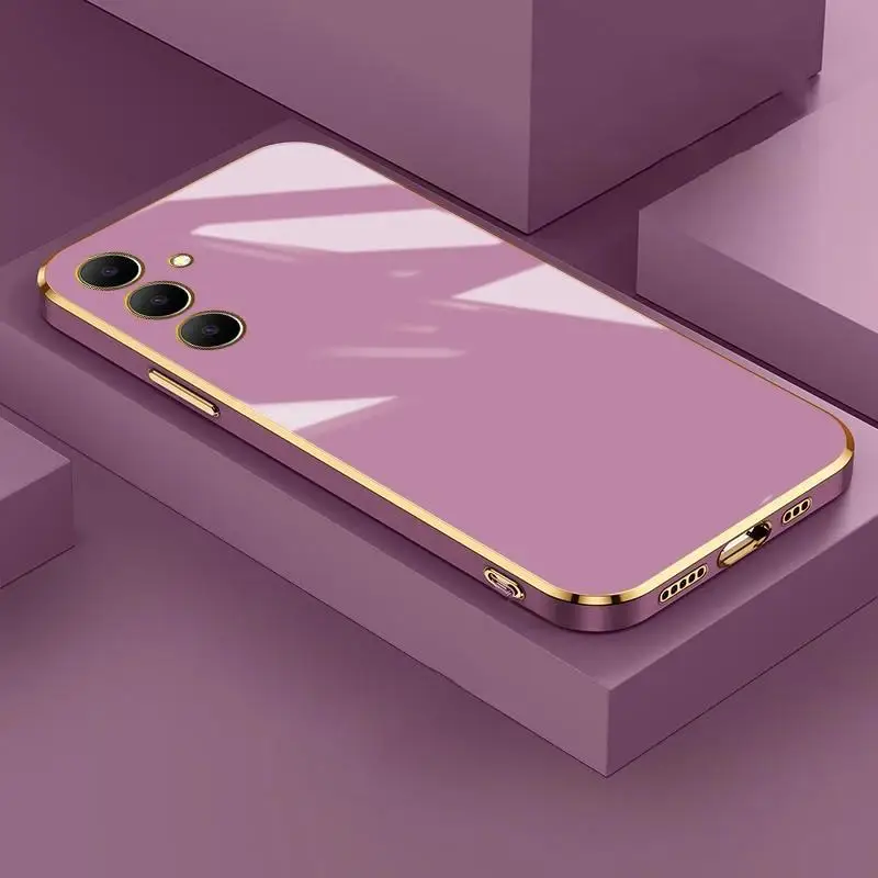 Etui Funda Electroplated Plating Case dla Samsung Galaxy F15 A55 A35 A25 A15 A54 A34 A14 A33 A23 A24 A73 A53 A52 A72 A05 A05S Cover