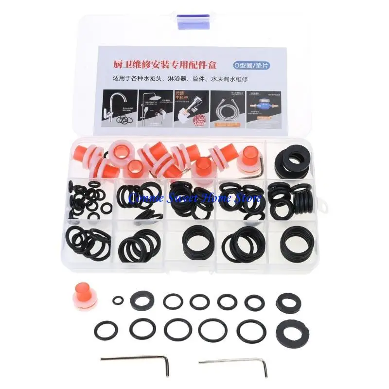 LXAF Rubber Flat Gasket Screw Washer Hose Plumbing Faucet Seal Washer Sealing Rings