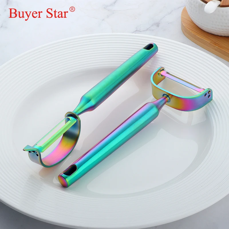 New Gold Fruit Peeler Stainless steel Potato Peeler Vegetables Grater Cutter Julienne Metal Fruit serving tools Kitchen Gadgets