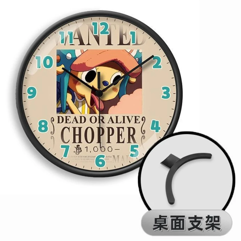 One Piece Monkey D. Luffy Roronoa Zoro Anime-Zubehör Zweidimensionale Wanduhr Wohnzimmer Schlafzimmer Dekoration Geräuschlose Uhr – Detail 5