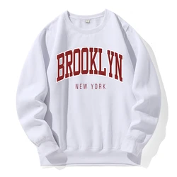 Brooklyn New York Printing Hoodies Men Loose Oversized O-Neck Hooded Casual Sports Classic Hoodie Street Fashion Warm Tracksuit