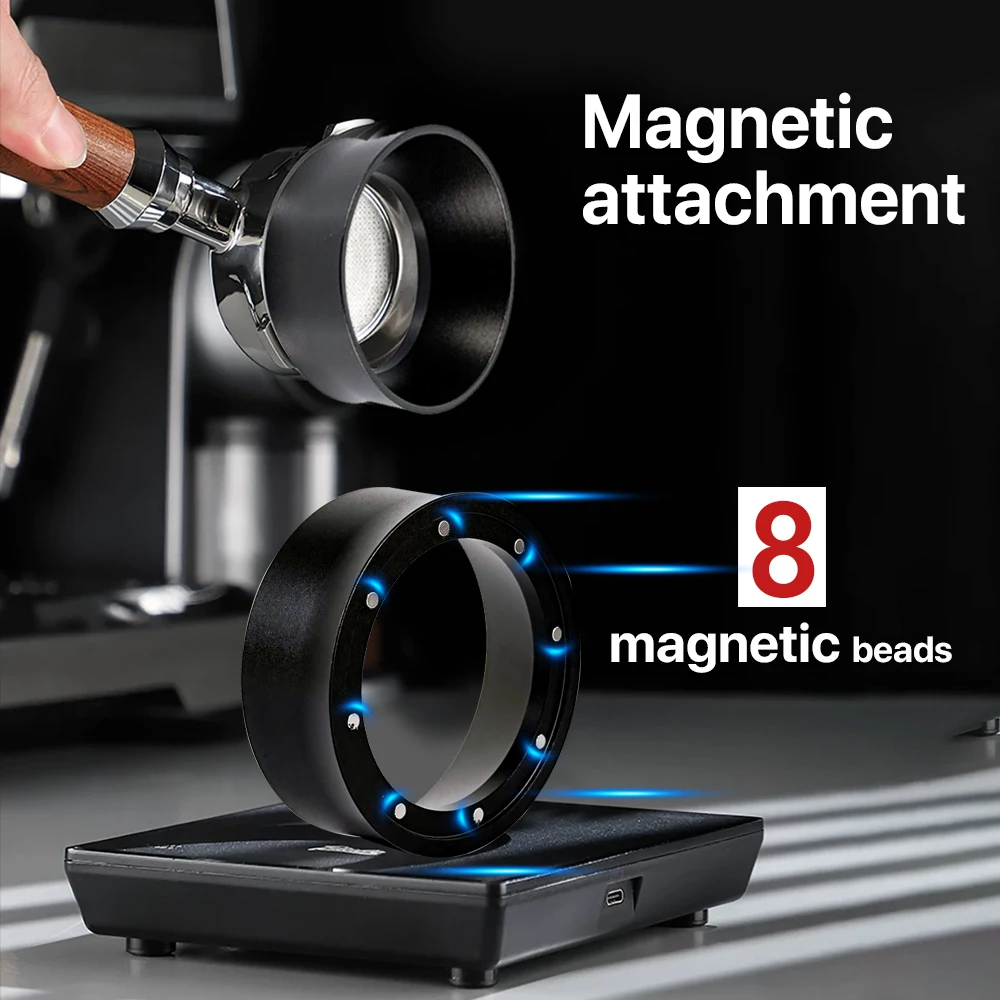 51/54/58mm Espresso Dosing Funnel Magnetic Coffee Dosing Ring Portafilter Funnel Portafilter Dosing Ring Barista Tools