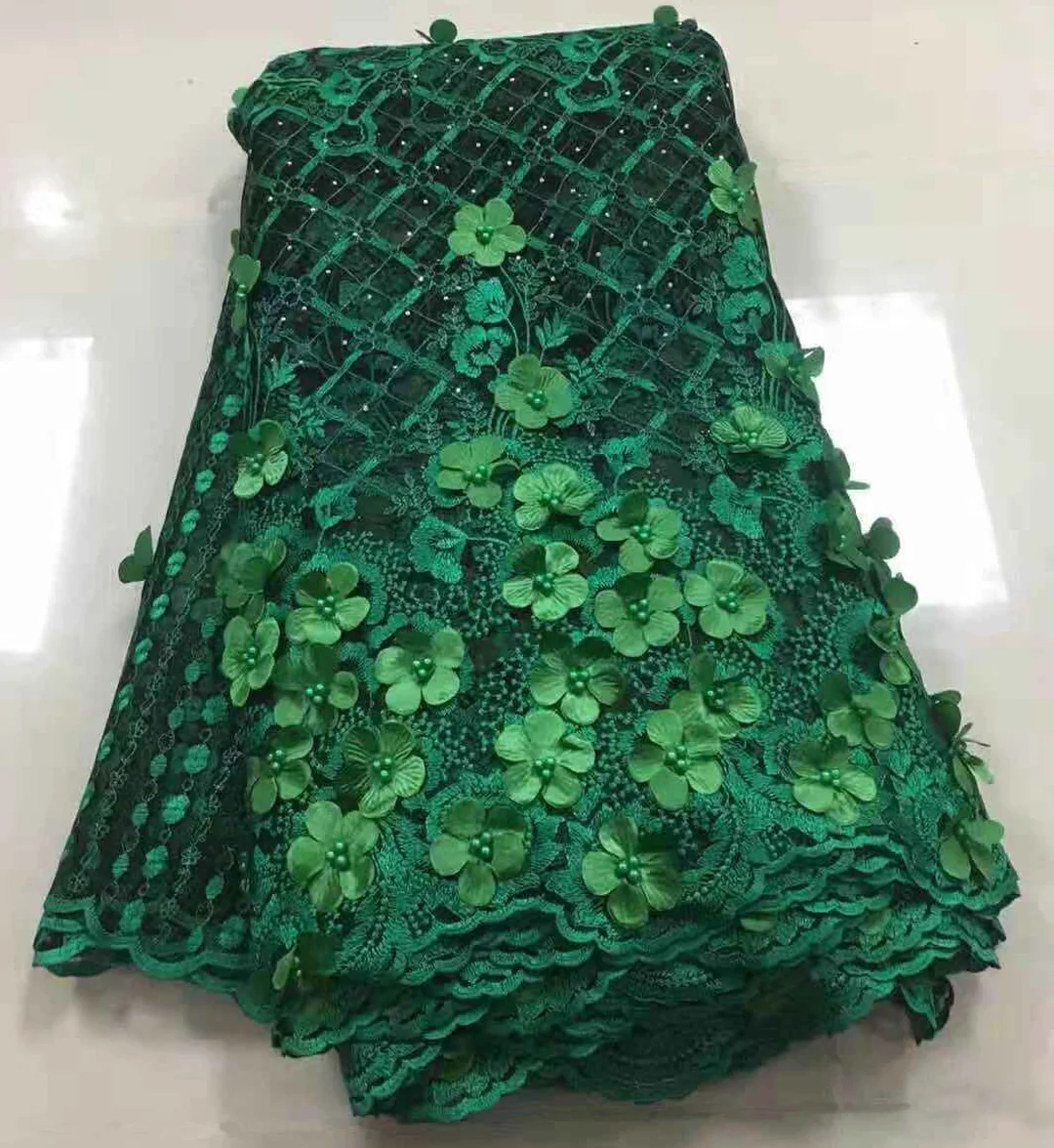 

Latest Teal French Tulle Lace Fabric 2021 High Quality Swiss Embroidery Nigerian Gown Beaded African Lace Fabric 5 Yards