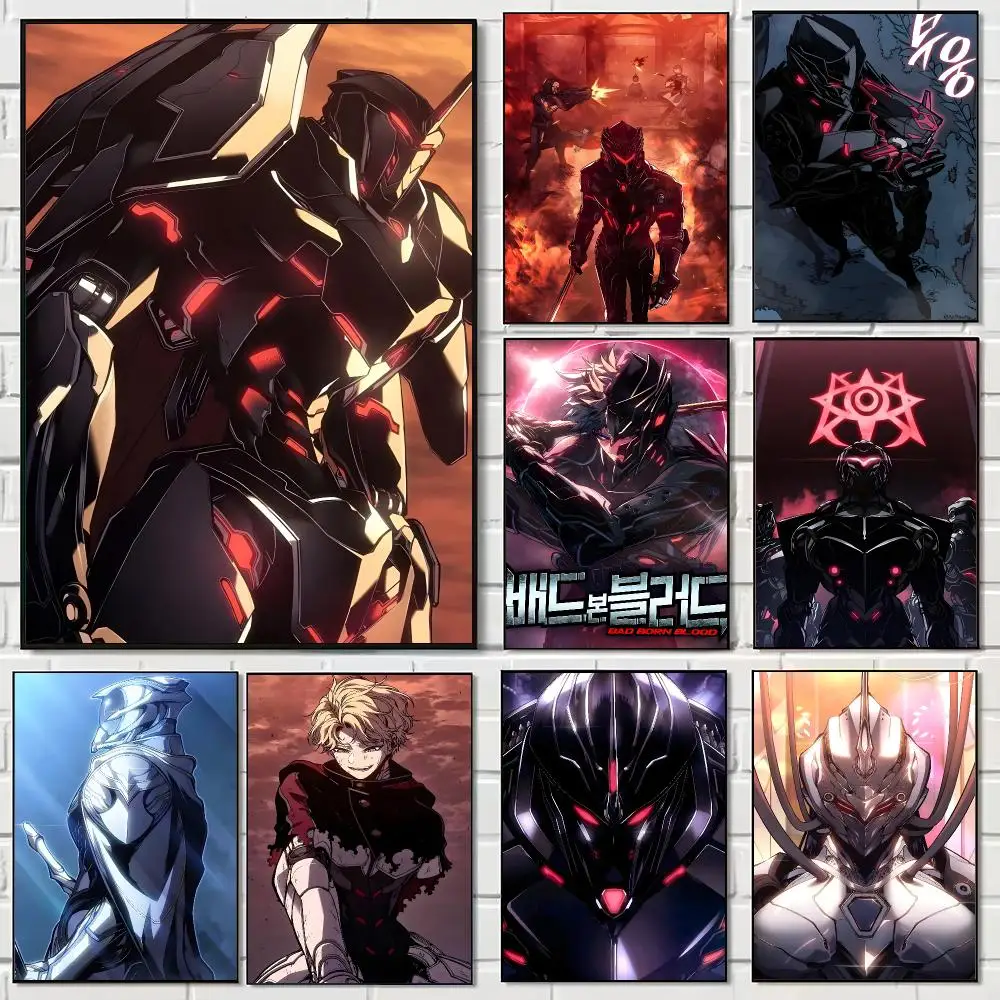 Manhwa B-Bad Born Blood Poster Pegatina artistica HD autoadhesiva impermeable para salon dormitorio