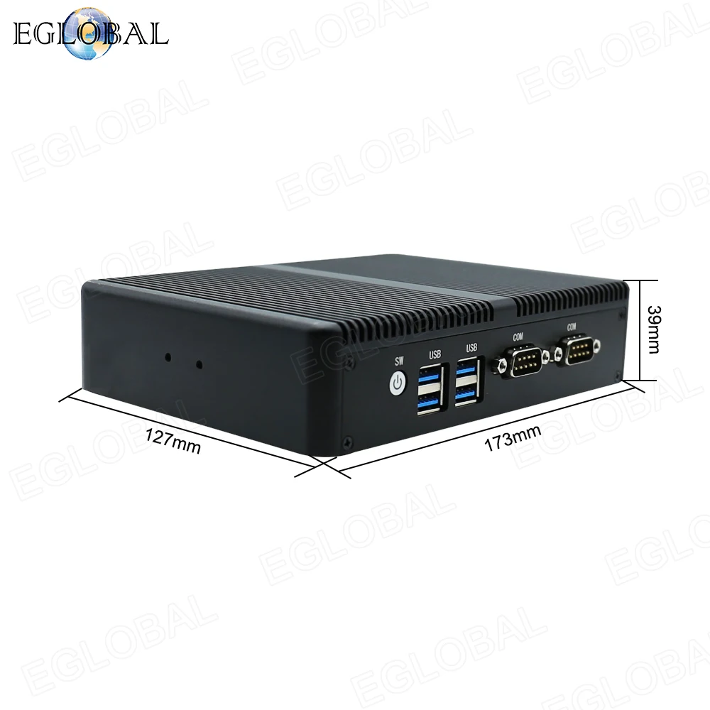 EGLOBAL Mini PC i3 5005U Dual LAN Dual COM Mini computer a basso consumo VGA HDMI WiFi Windows RJ45 Giga LAN PC desktop da ufficio