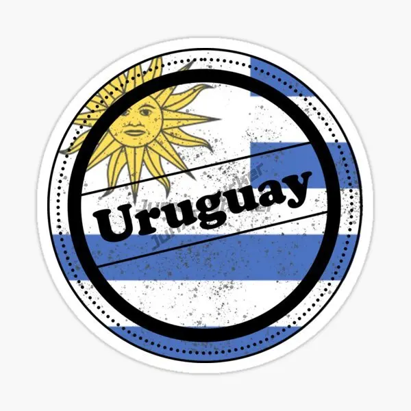 UY Uruguay Flag Sun Creative Badge Stickers for Covered Scratch Decorate Laptop Truck Window Car Wall Table Decal Accessories