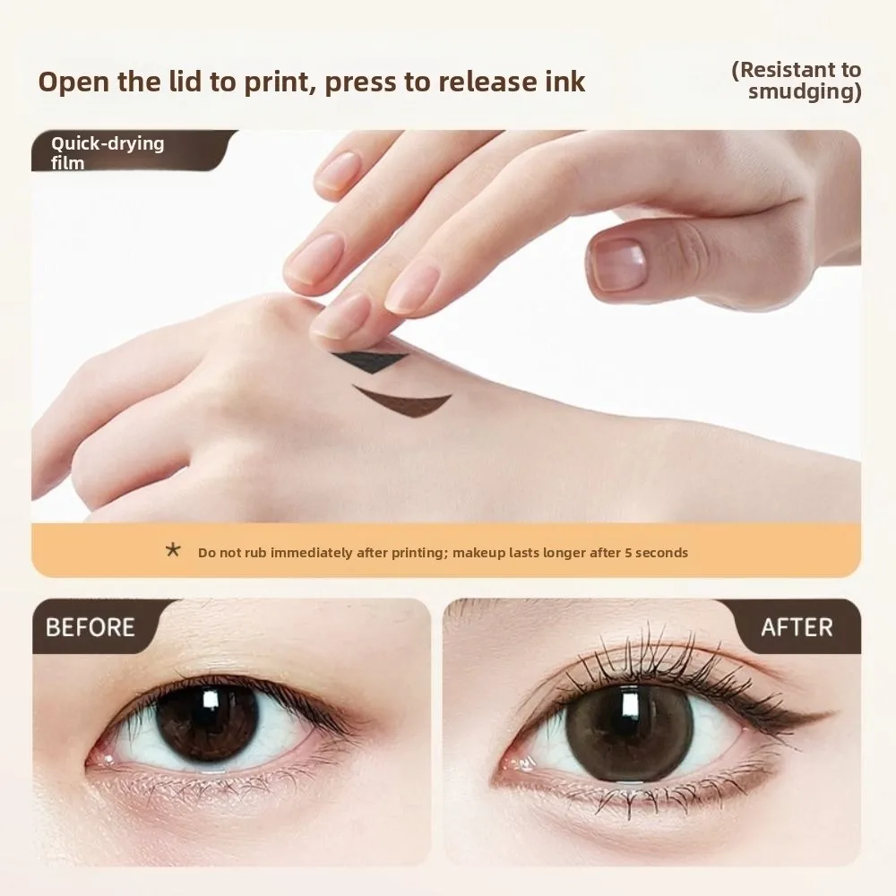 Neuer Wasserfester Eyeliner-Stempel Langanhaltender Schwarzer Augenkonturenstempel Tragbarer Schnelltrocknender Eyeliner-Stempelstift