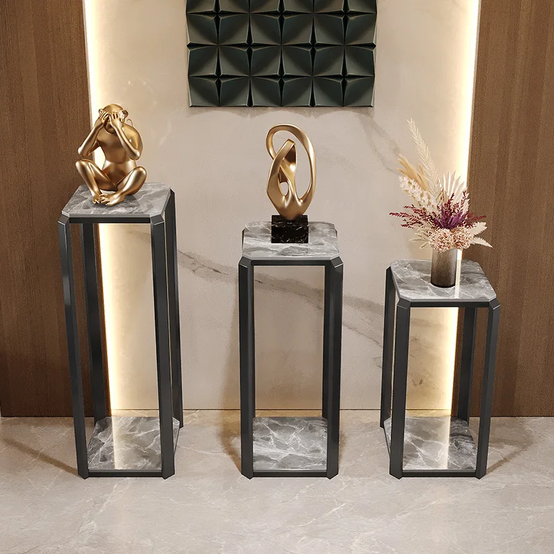 

Flower rack living room floor-to-ceiling flower pot rack 2025 new light luxury high-end hotel decorative ornament rack