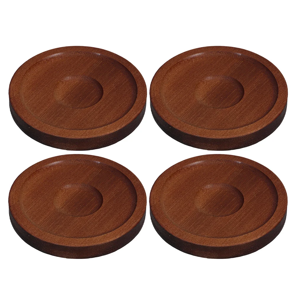 

4Pcs Rotatable Wood Coasters Anti-Skid Table Protection Coasters for Home Office Coffee Bar Decor Drinking Glasses