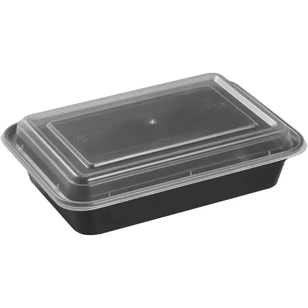 

50-Count Reusable Food Meal Prep Containers with Leak-Proof Snap Lids, 58oz/1715ml