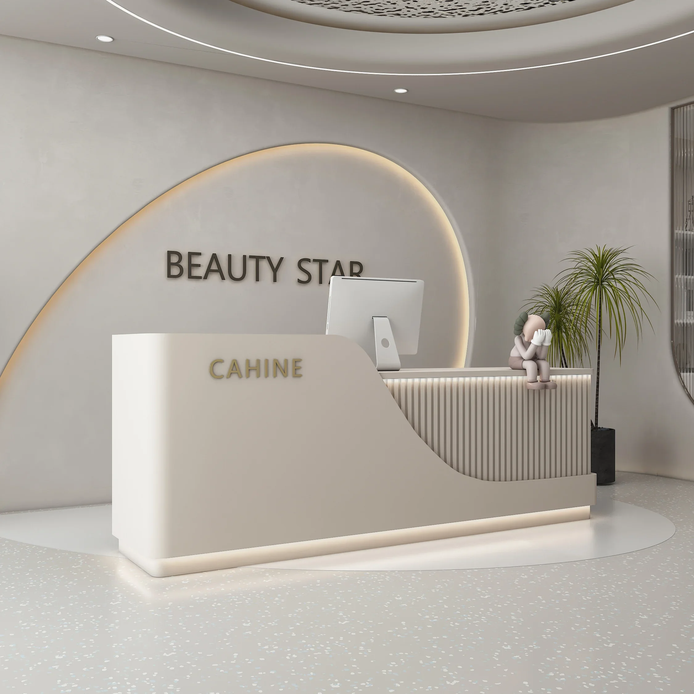 

Supermarket Counter Table Furniture Hairdressing Reception Lectern Simple Executive Office Salon Desk Luxury Beauty Bakery