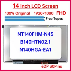 노트북 LCD 스크린 NT140FHM-N45, 레노버 아이디어패드 5-14IIL ARE05 씽크북 14 G3 디스플레이 매트릭스 패널, B140HTN02.1 N140HGA-EA1, 14 인치