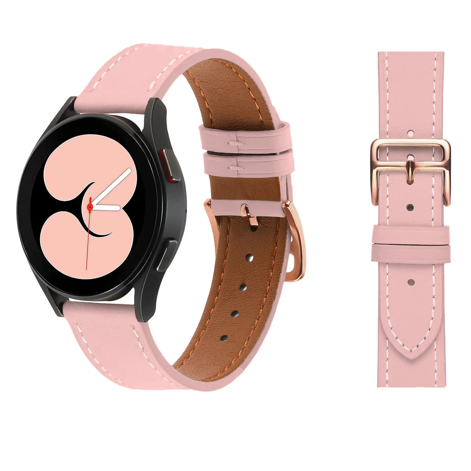 Correa de repuesto de cuero para reloj Amazfit Active GTR Mini 42, pulsera deportiva para Amazfit GTS 4, 3, 2, 2E/Bip 3/U Pro, 20mm