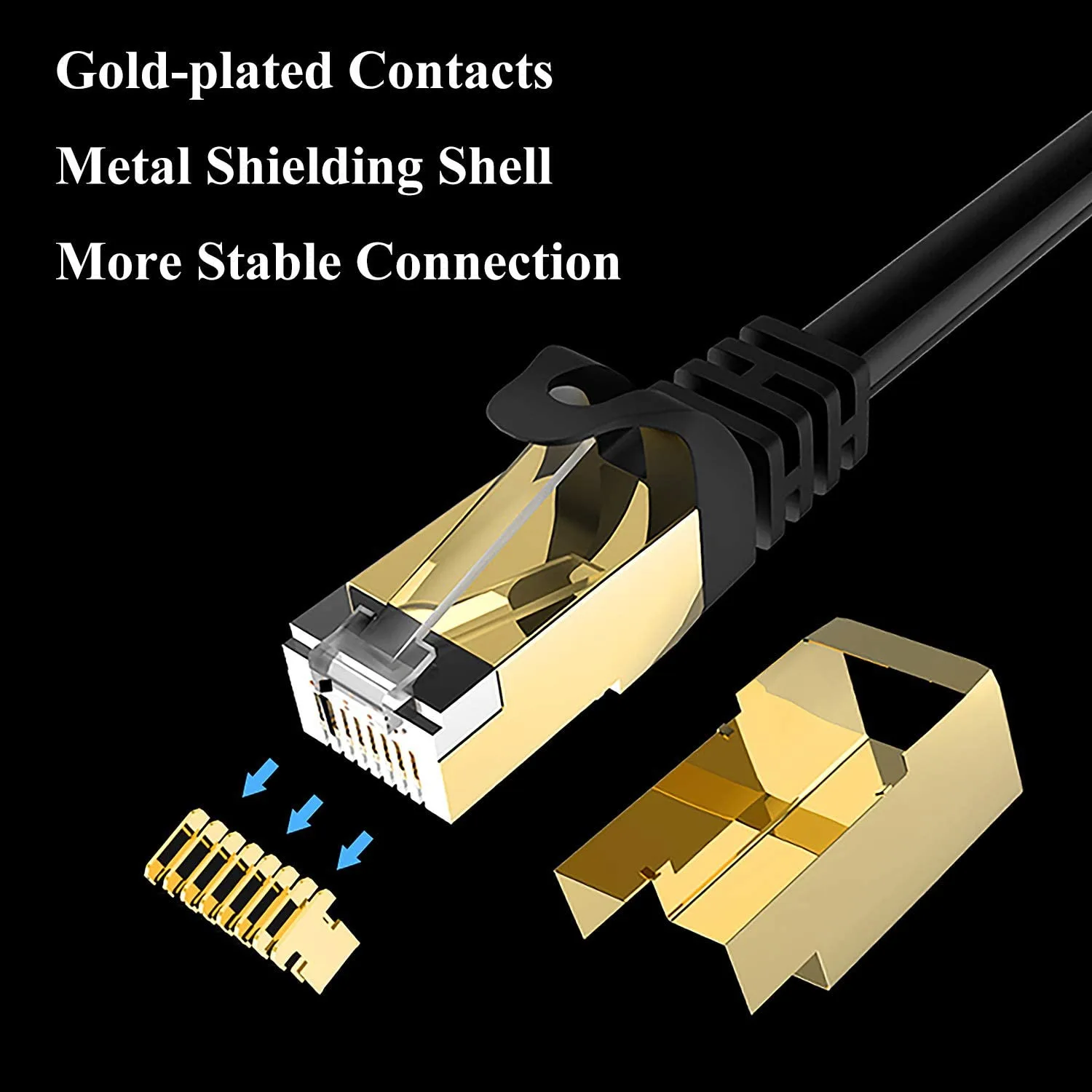 40gbps 2000MHz okrągły przewód Lan Ethernet 1m 15m Cat 8 7 RJ45 Cat7 Cat8 kabel Ethernet rj 45 przewód sieciowy do laptopów PS 4 Router